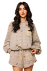QUEEN OF SPAKLES QUILTED FLORAL CARD SWEATSHIRT