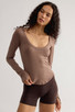 FREE PEOPLE UP NEXT SCOOP LAYER TOP
