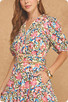 STRUT & BOLT PRINTED BELT DRESS