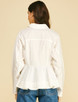 PINCH PEPLUM HEM BUTTON DOWN SHIRT