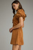 ENTRO FAUX SUEDE MINI DRESS
