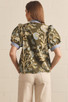 ENTRO FLORAL PRINT BUTTON FRONT TOP
