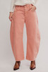 FREE PEOPLE GOOD LUCK MID RISE BARREL JEAN