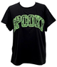 QUEEN OF SPARKLES BLACK & NEON GREEN SPIDER WEB TEE