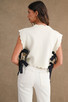 MABLE KNIT VEST WITH TIE SIDES