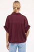 NAKED ZEBRA RUFFLE SLEEVE TOP