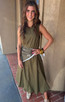 ENTRO SCARF WAIST MIDI DRESS