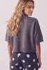 PEACH LOVE MOCK NECK SHORT SLEEVE SWEATER
