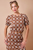 DAY + MOON EMBROIDERED PUFF SLEEVE TOP