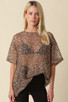 OLIVACEOUS SEQUIN MESH TOP