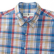 DUCK HEAD CONOLLY PLAID LINEN COTTON OXFORD SPORT SHIRT - IMPERIAL BLUE