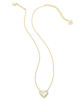KENDRA SCOTT ARI HEART PENDANT NECKLACE - GOLD IVORY MOTHER OF PEARL