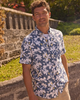 SOUTHERN TIDE BLOSSOM BAY LINEN RAYON SHORT SLEEVE SPORT SHIRT