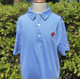 AMERICAN STRUTTER YOUTH PERFORMANCE POLO - POWDER BLUE/WHITE STRIPE