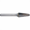 Alpha 3/8x1-1/16 Tapered Ball Nose Carbide Burr 1/4 Shank
