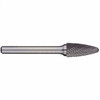 Alpha 12.7x25mm Tree Radius End Carbide Burr 6mm Shank 150mm Long