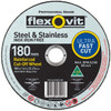 Flexovit A46TBF41 Mega Inox 180x1.6x22 Cutting Disc 50/box