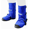 Promax Blue Leather Welding Spats Buckle & Strap 310mm
