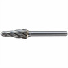 Alpha 3/8x3/4 Tapered Ball Nose Carbide Burr 1/4 Shank Aluminium Cut