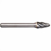 Alpha 1/2x1 Tree Radius End Carbide Burr 1/4 Shank Aluminium Cut