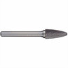 Alpha 12.7x25mm Tree Radius End Carbide Burr 6mm Shank