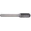 Alpha 5/8x1Cylindrical Ball Nose Carbide Burr 1/4 Shank