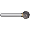 Alpha 5/8x9/16 Ball Shape Carbide Burr 1/4 Shank