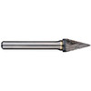 Alpha 1/2x7/8 Pointed Cone Carbide Burr 1/4 Shank