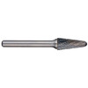 Alpha 1/4x5/8 Tapered Ball Nose Carbide Burr 1/4 Shank