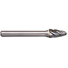 Alpha 1/4x3/4 Tree Radius End Carbide Burr 1/4 Shank Aluminium Cut