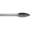 Alpha 5/8x1-7/16 Flame Shape Carbide Burr 1/4 Shank