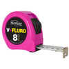 Sterling 8m x 25mm V-Force Fluro Measuring Tape Metric