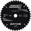 Austsaw RaiderX Timber Blade 235mm x 25 Bore x 40 T Thin Kerf