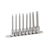 Genius 3/8 Dr Long Wobble Hex Bit Socket Set Imperial 8pce