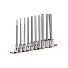 Genius 3/8 Dr Long Hex Bit Socket Set Imperial 10pce