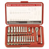 Genius 6-14mm & 3/16-9/16 1/4 Dr 12pt C/V Std & Deep Hand Socket Set Metric & Imperial 42pce
