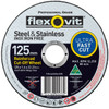 Flexovit A46TBF41 Mega Inox 125x1.6x22 Cutting Disc 100/box