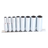 SP Tools 3/8 Dr 12pt Deep Socket Rail Set Imperial 8pce