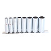SP Tools 3/8 Dr 6pt Deep Socket Rail Set Imperial 8pce