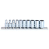 SP Tools 1/4 Dr 12pt Socket Rail Set Metric 10pce