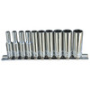 SP Tools 1/4 Dr 12pt Deep Socket Rail Set Metric 10pce