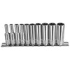 SP Tools 1/4 Dr 6pt Deep Socket Rail Set Metric 10pce