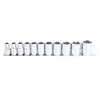 SP Tools 1/2 Dr 6pt Hand Socket Rail Set Imperial 11pce