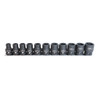 SP Tools 1/2 Dr 6pt Socket Rail Set Metric 11pce