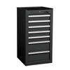 SP Tools 7 Drawer Side Cabinet Black