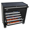 SP Tools 8 Drawer Custom Roller Cabinet Metric & SAE 218pce Black