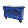 SP Tools 59” 13 Drawer USA Sumo Series Wide Roller Cabinet Black & Blue