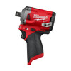 Milwaukee M12 Fuel Cordless 1/2 Stubby Impact Wrench With Pin Detent Skin Only