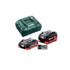 Metabo 455 LiHD KIT 18V LiHD Starter Pack 4.0 Ah + 5.5 Ah(1 x 18V 4.0 Ah LiHD Battery Pack 1 x 18V 5.5 Ah LiHD Battery Pack 1 x ASC 55 Air-cooled Charger)
