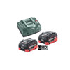 Metabo 10.0 LiHD 145 KIT 18V LiHD ASC 145 Starter Pack 2 x 10.0 Ah(2 x 18V 10.0 Ah LiHD Battery Packs 1 x ASC 145 Super-fast Air-cooled Charger)